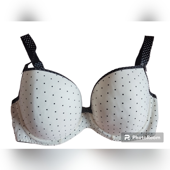 Freya Intimates & Sleepwear Polka-Dot Design in Black and White EUC 32G - Picture 1 of 14